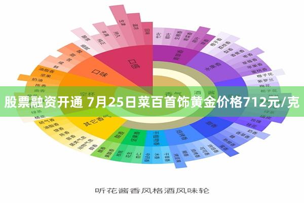 股票融资开通 7月25日菜百首饰黄金价格712元/克